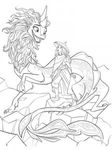 Raya and the Las Dragon coloring page 34 - Free printable
