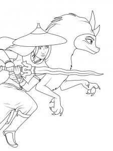 Raya and the Las Dragon coloring page 40 - Free printable