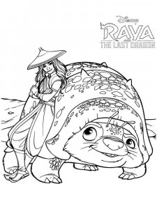 Raya and the Las Dragon coloring page 41 - Free printable