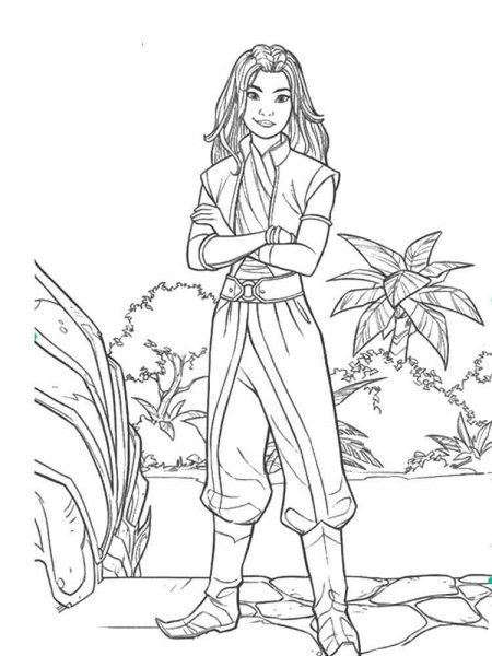 Raya and the Las Dragon coloring pages