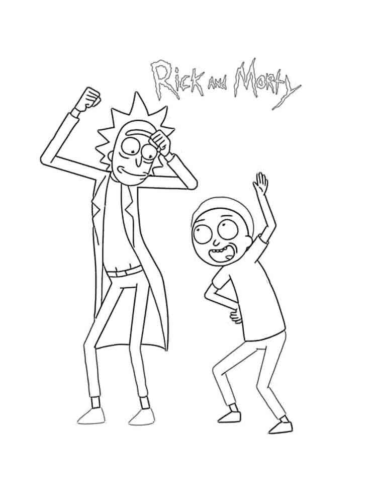 Printable Rick And Morty Coloring Pages Web Rick And Morty Is Hands