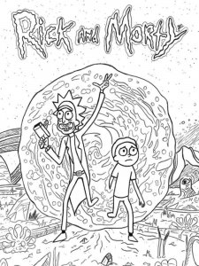 Rick and Morty coloring page 33 - Free printable