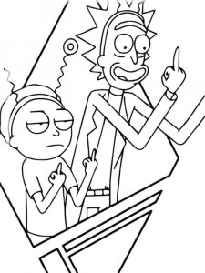 Rick and Morty coloring page 38 - Free printable