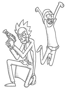 Rick and Morty coloring page 12 - Free printable