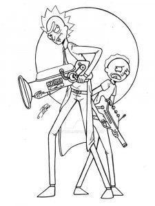 Rick and Morty coloring page 16 - Free printable