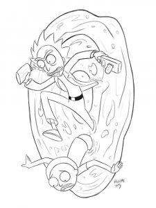 Rick and Morty coloring page 17 - Free printable