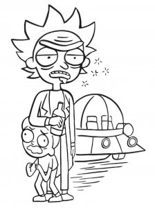 Rick and Morty coloring page 21 - Free printable