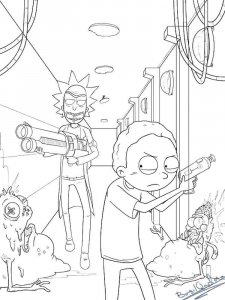 Rick and Morty coloring page 30 - Free printable