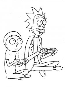 Rick and Morty coloring page 6 - Free printable