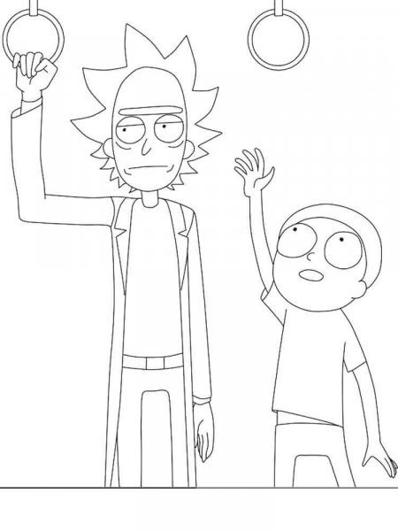 Rick and Morty coloring pages