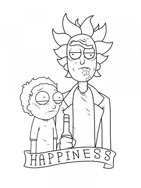 Rick and Morty coloring pages