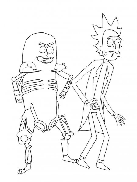 Rick and Morty coloring pages