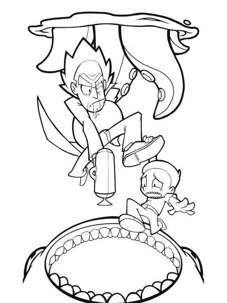 Rick and Morty coloring pages