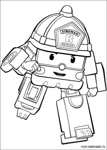 Robocar Poli coloring pages