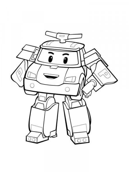 Robocar Poli coloring pages