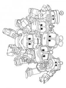 Robot Trains coloring page 19 - Free printable