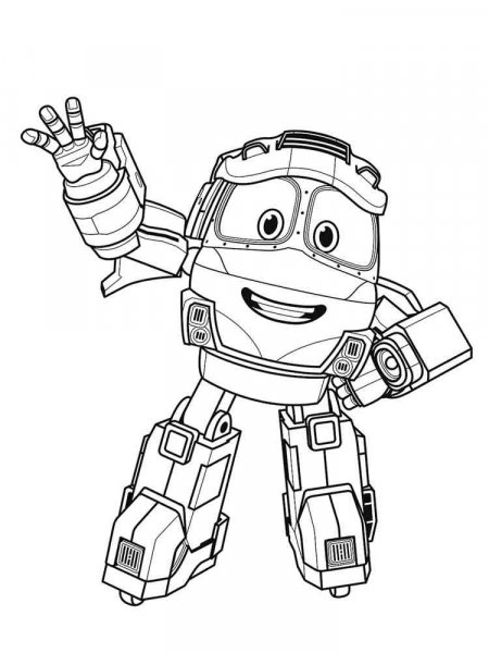 Robot Trains Coloring Pages