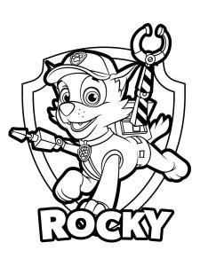 Rocky Paw Patrol coloring page 1 - Free printable