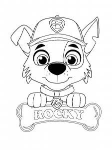 Rocky Paw Patrol coloring page 6 - Free printable