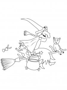 Room on the Broom coloring page 4 - Free printable