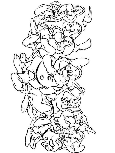 Seven Dwarfs coloring pages