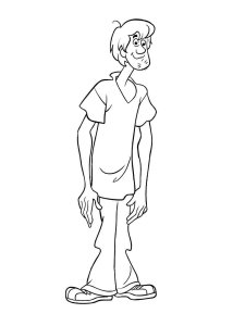 Shaggy coloring page 7 - Free printable