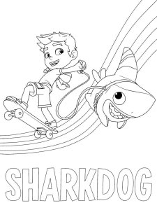 Sharkdog coloring page 2 - Free printable