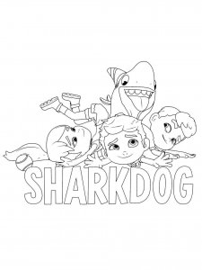 Sharkdog coloring page 5 - Free printable