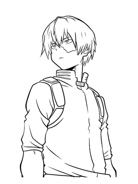 Shoto Todoroki coloring pages