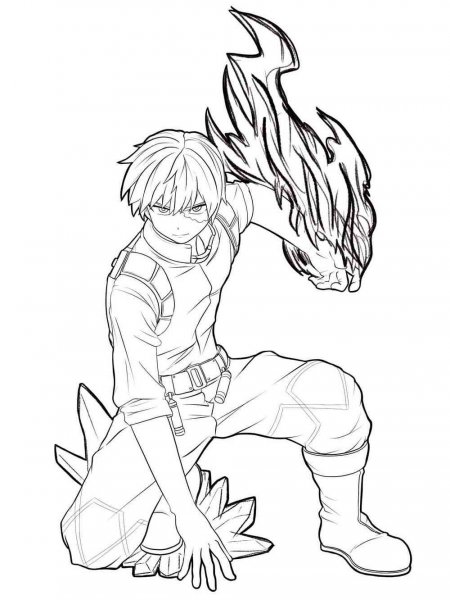 Shoto Todoroki coloring pages