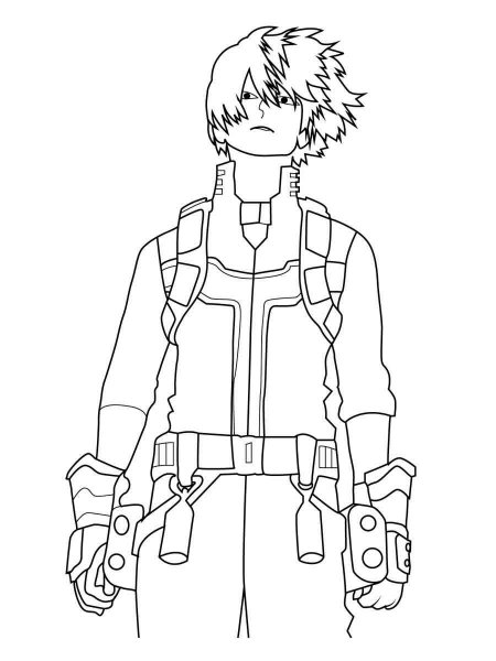 Shoto Todoroki coloring pages