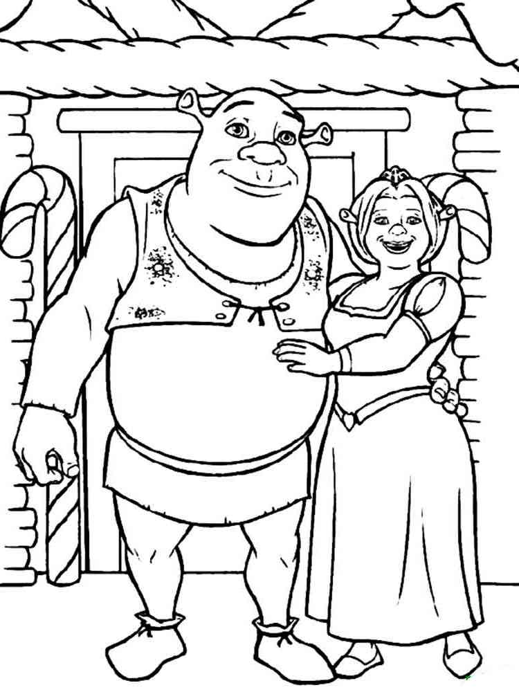 Shrek coloring pages. Download and print Shrek coloring pages