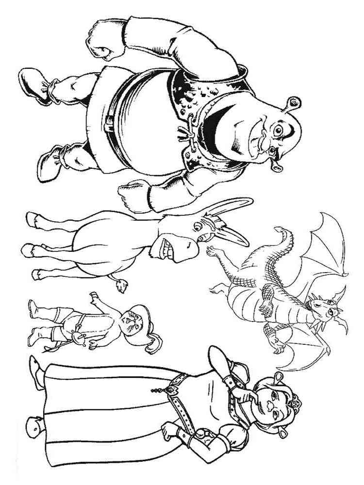 Download Shrek coloring pages. Download and print Shrek coloring pages