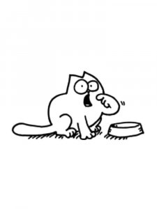 Simon's Cat coloring page 1 - Free printable
