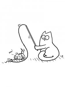 Simon's Cat coloring page 19 - Free printable