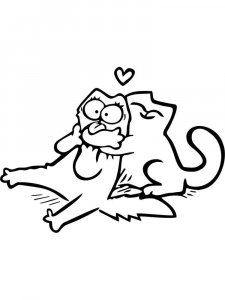 Simon's Cat coloring page 9 - Free printable