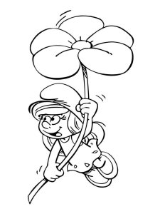 Smurfette coloring page 1 - Free printable