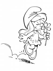 Smurfette coloring page 10 - Free printable
