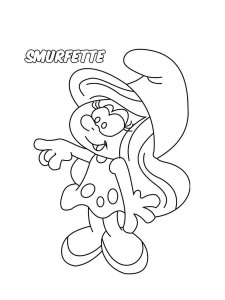 Smurfette coloring page 12 - Free printable