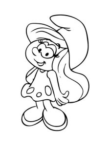 Smurfette coloring page 2 - Free printable