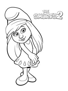 Smurfette coloring page 4 - Free printable