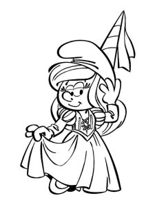 Smurfette coloring page 5 - Free printable
