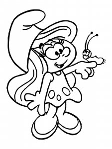 Smurfette coloring page 6 - Free printable