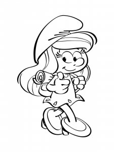 Smurfette coloring page 9 - Free printable