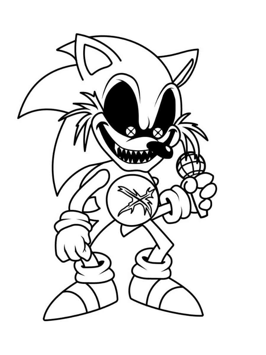 Sonic EXE Coloring Pages - Free Printable Coloring Pages for Kids