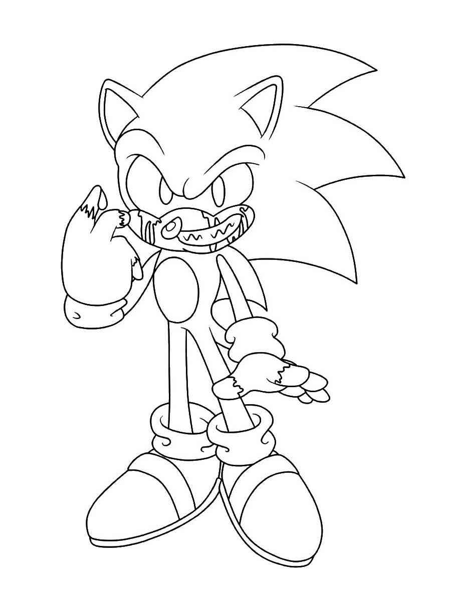 Sonic Exe Coloring Pages Printable for Free Download