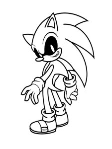 Sonic EXE coloring page 1 - Free printable