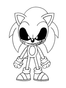 Sonic EXE coloring page 2 - Free printable