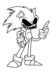 Sonic EXE coloring page 3 - Free printable