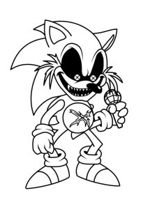 Sonic EXE coloring page 4 - Free printable